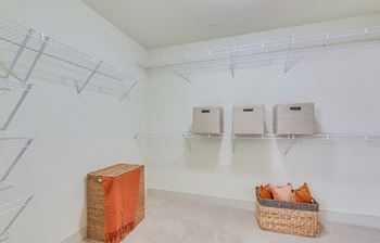 Walk in closet at 808 West Apartments in San Jose, CA